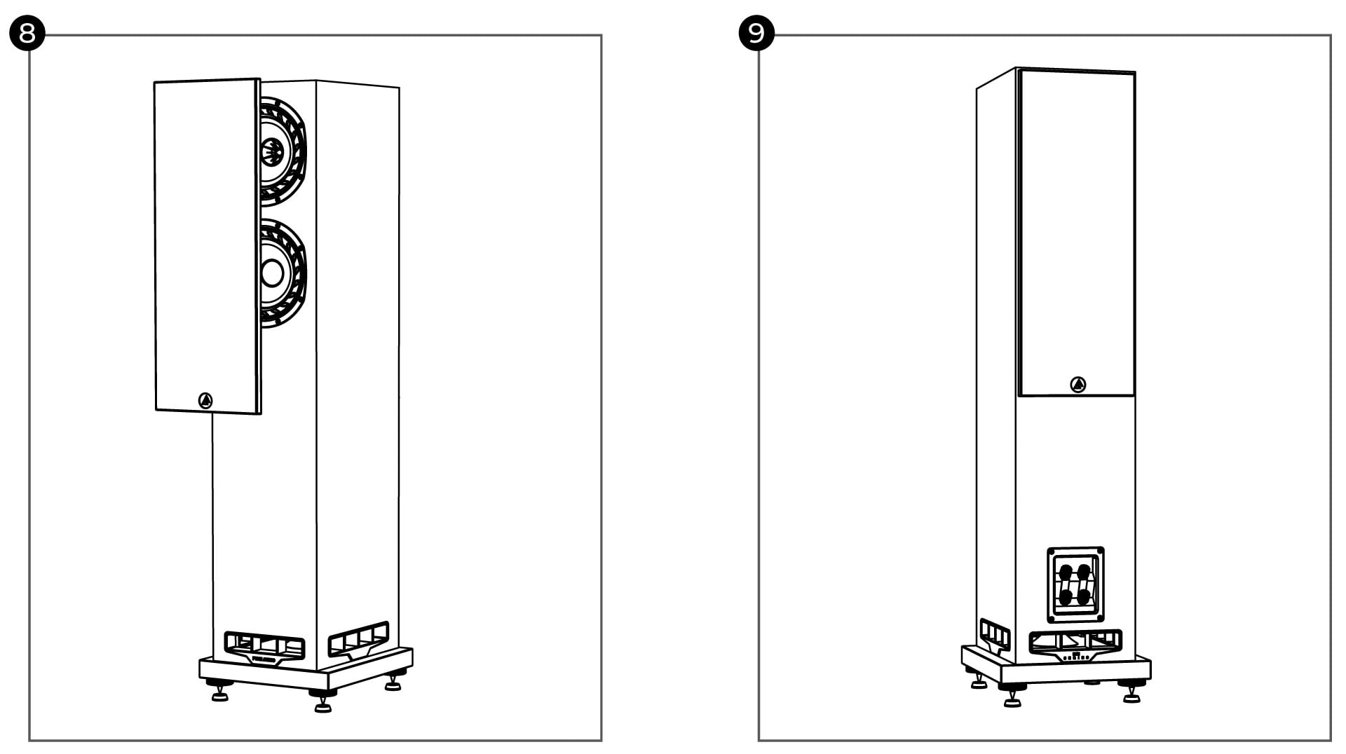 F500E Manual Image 8 and 9 Manual-Grilles-Figure-8-9